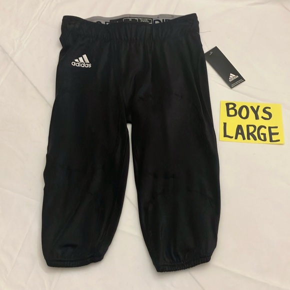 NWT Adidas Youth Large Black Football Pants - Picture 1 of 6